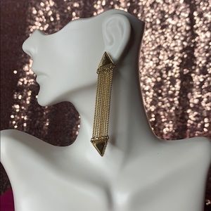 BCBG Golden triangle earrings